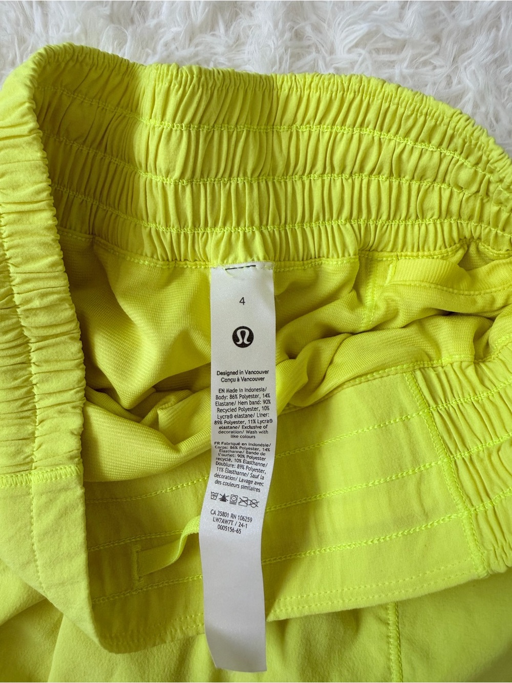 Lululemon x Peloton Neon Yellow Athletic Running Shorts - Picture 5 of 5
